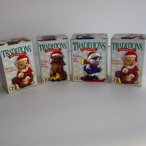 7 eleven Traditions ornaments (4 pack) 1998